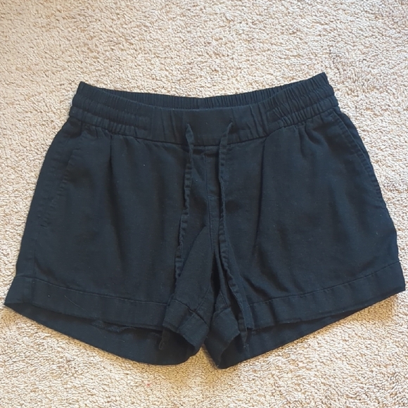 Old Navy Pants - Old Navy Black Women's Linen Blend Shorts